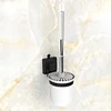 stainless steel toilet brush set